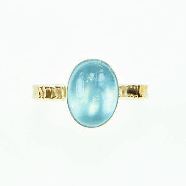 vintage rings for women -Aquamarine Ring