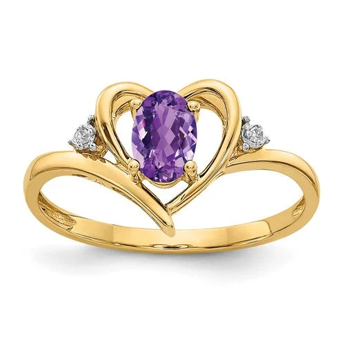 wedding necklaces for women -14k Gold Genuine Gemstone Diamond Heart Rings