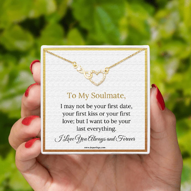 romantic gold necklaces for women -To My Soulmate - Forever Love Necklace