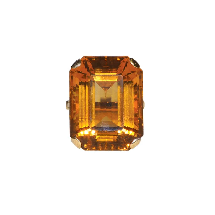 birthstone promise rings for women -Citrine Cocktail Ring