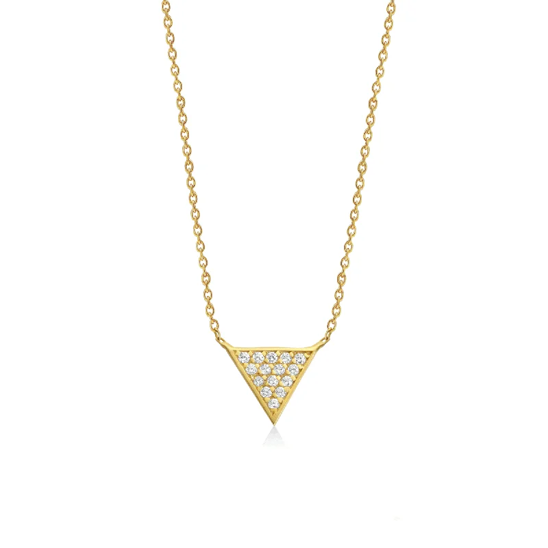 charm necklaces for women -Mara 18K Gold Necklace w. Diamonds