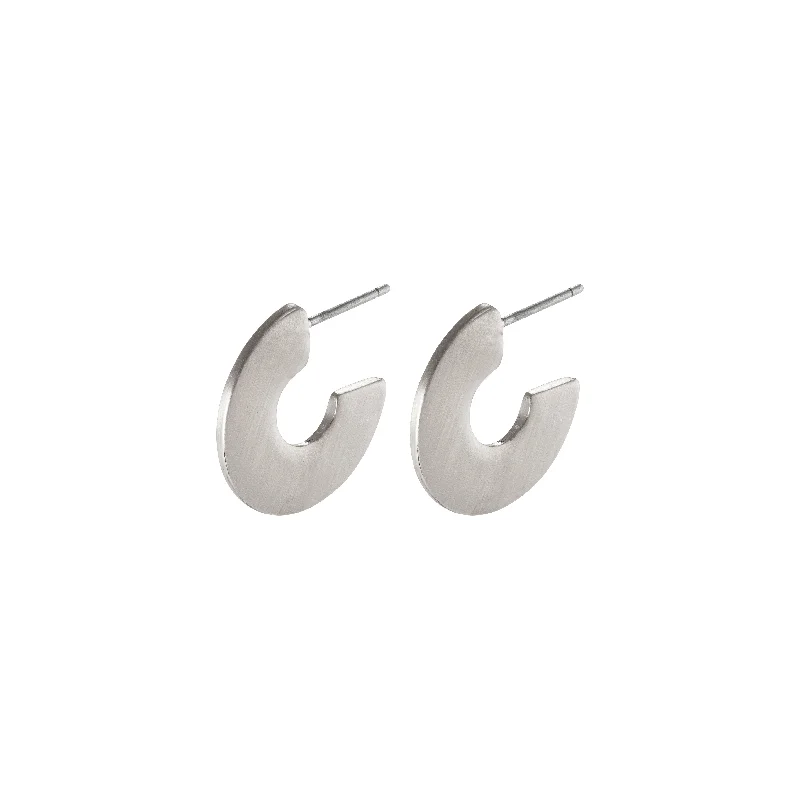 hoop earrings with diamonds -VIVIAN earrings silver-plated