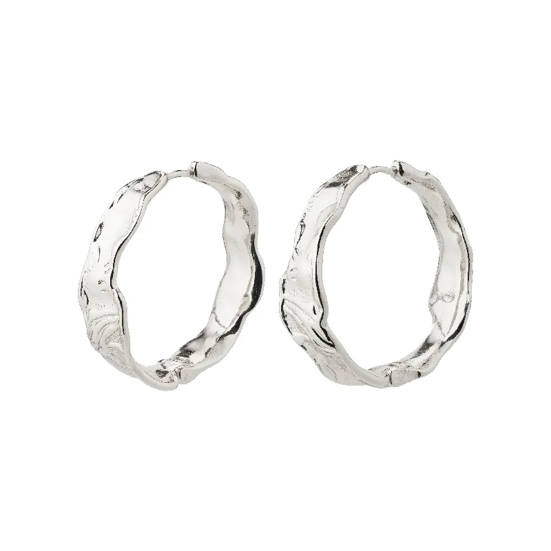 luxury drop earrings for women -JULITA hoop earrings silver-plated