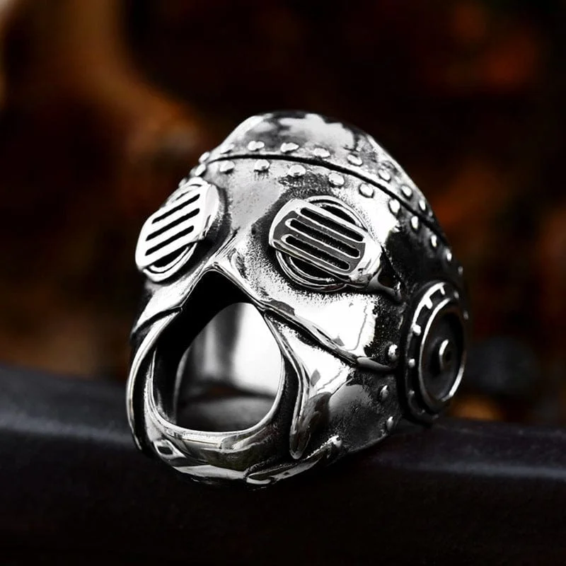 bold rings for women -Men's Punk Skeleton Ring