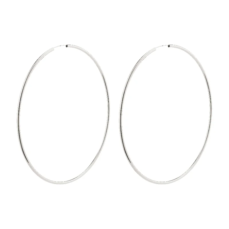 oversized hoop earrings for women -APRIL mega hoop earrings silver-plated