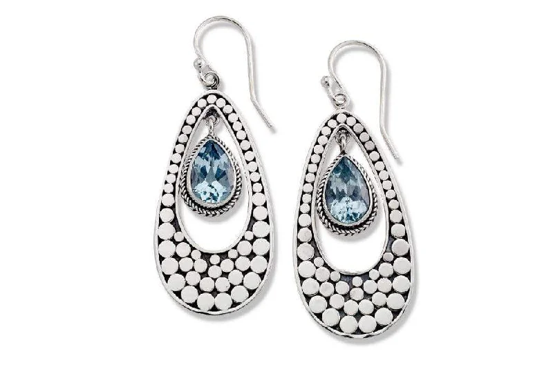 luxury earrings for women -Ayung Earrings- Blue Topaz