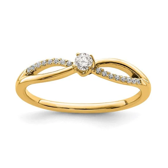 special occasion necklaces for women -14k Yellow Gold First Promise Lab Grown Diamond Engagement Ring