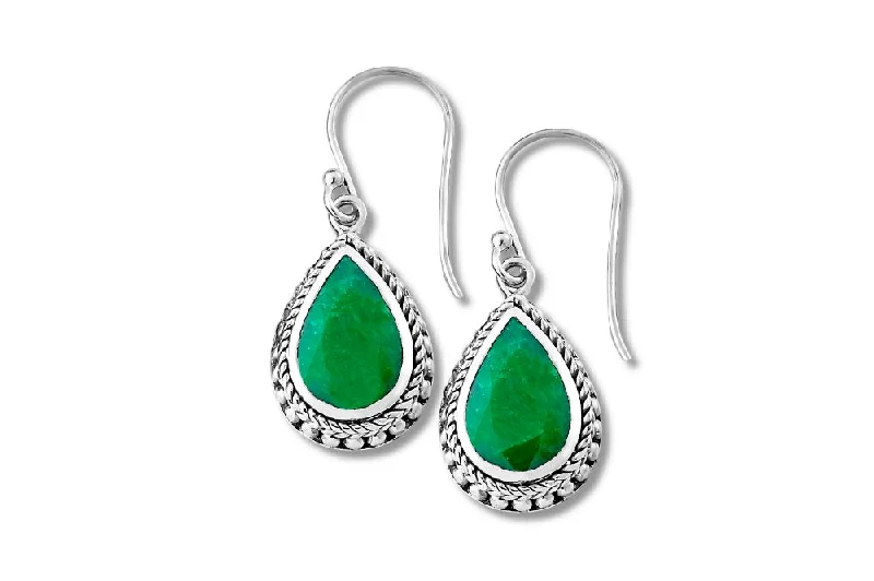 chic crystal earrings for women -Sempu Earrings- Emerald