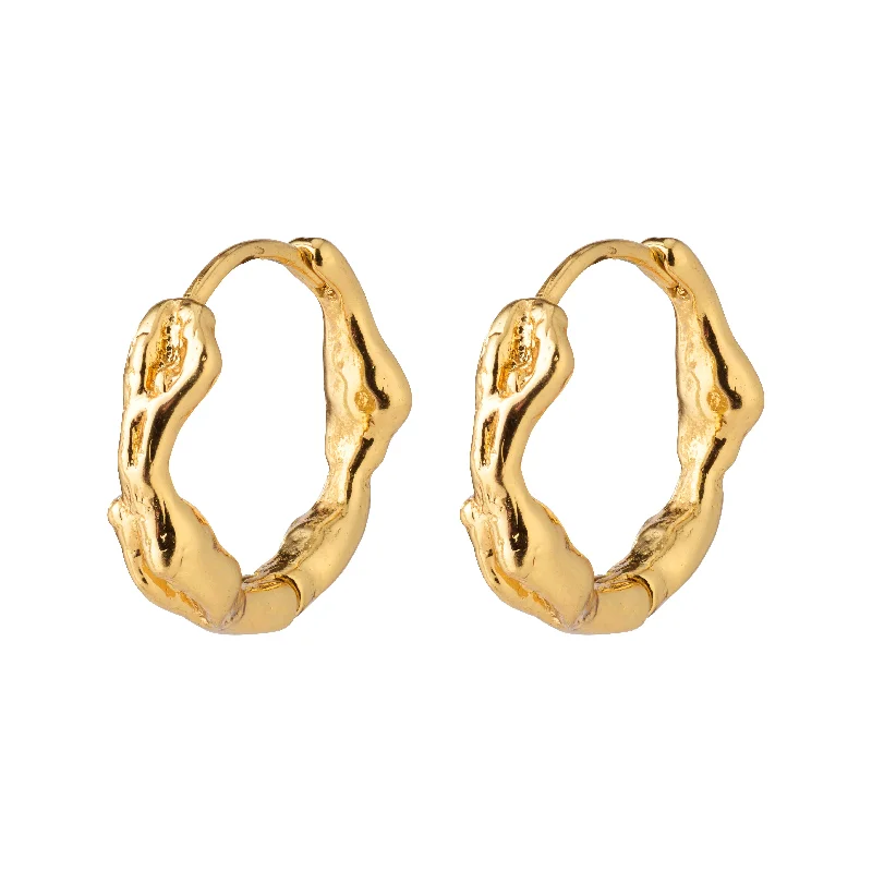 designer earrings for women -ZION small huggie hoop earrings gold-plated