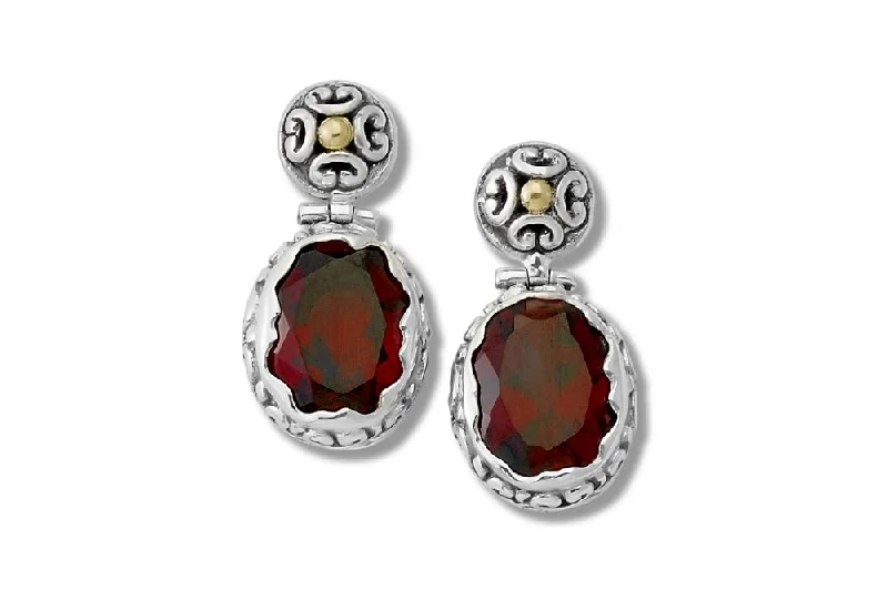 luxury earrings for women -Gagak Earrings- Garnet