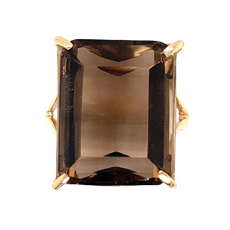 stackable rings for weddings -Smokey Quartz Ring