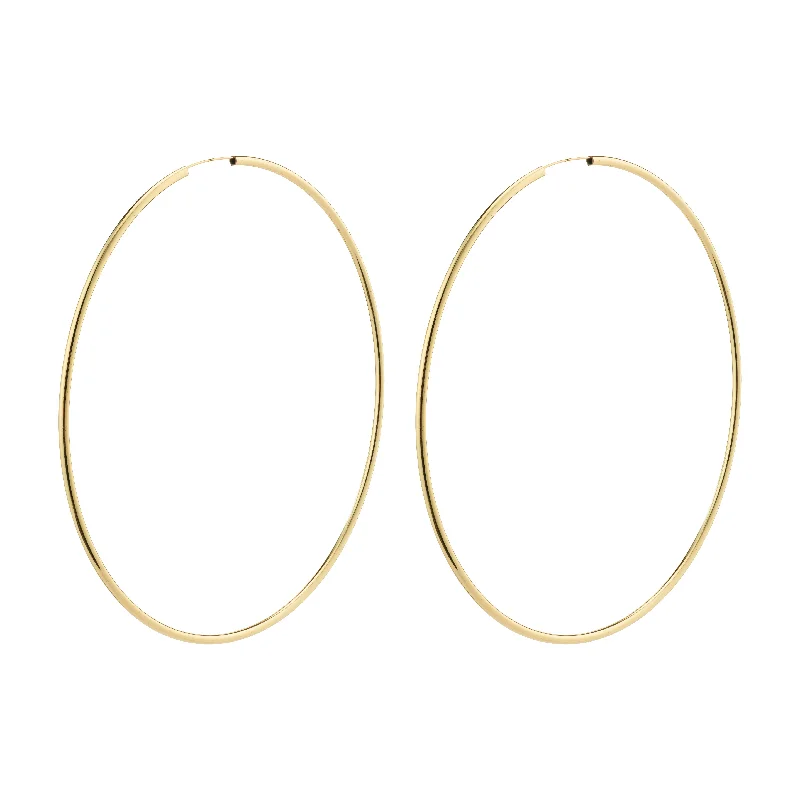 large statement earrings for women -APRIL mega hoop earrings gold-plated