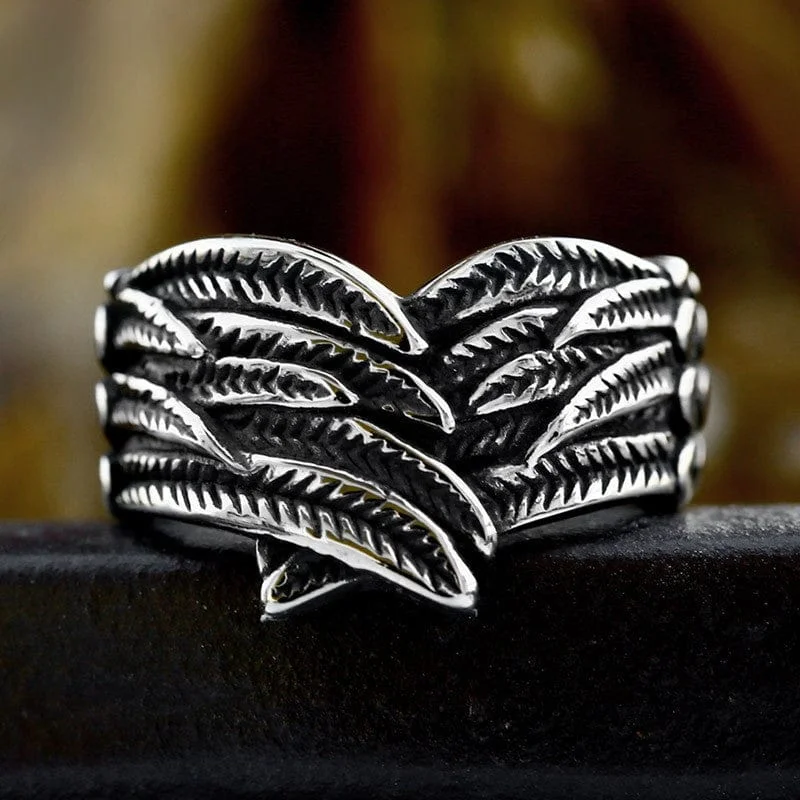 wedding sets for women -Men's Punk Wing Ring