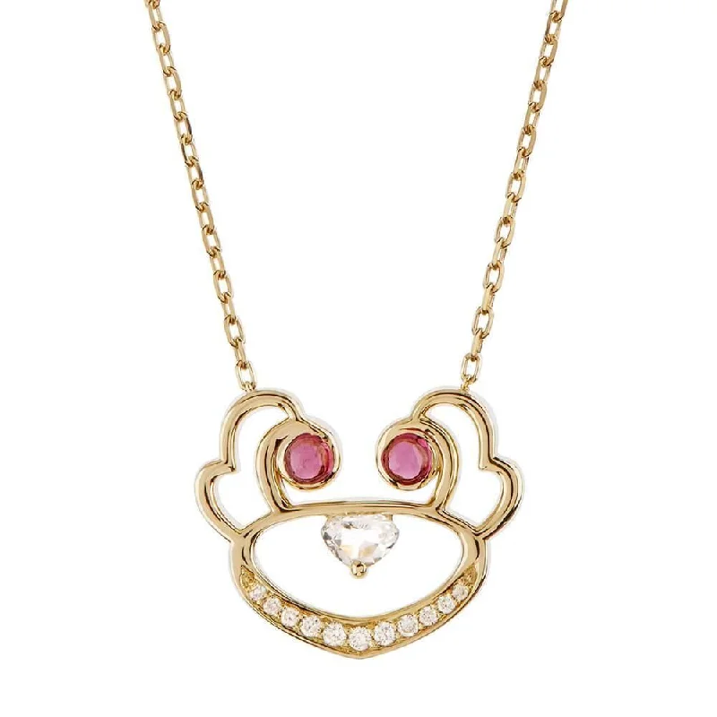 modern pendant necklaces for women -ANIMAUX Koko 18K Gold Necklace w. Diamond & Tourmaline