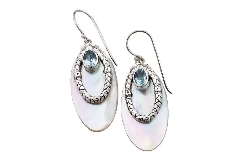 wedding hoop earrings for women -Bora Bora Earrings- Mother Of Pearl