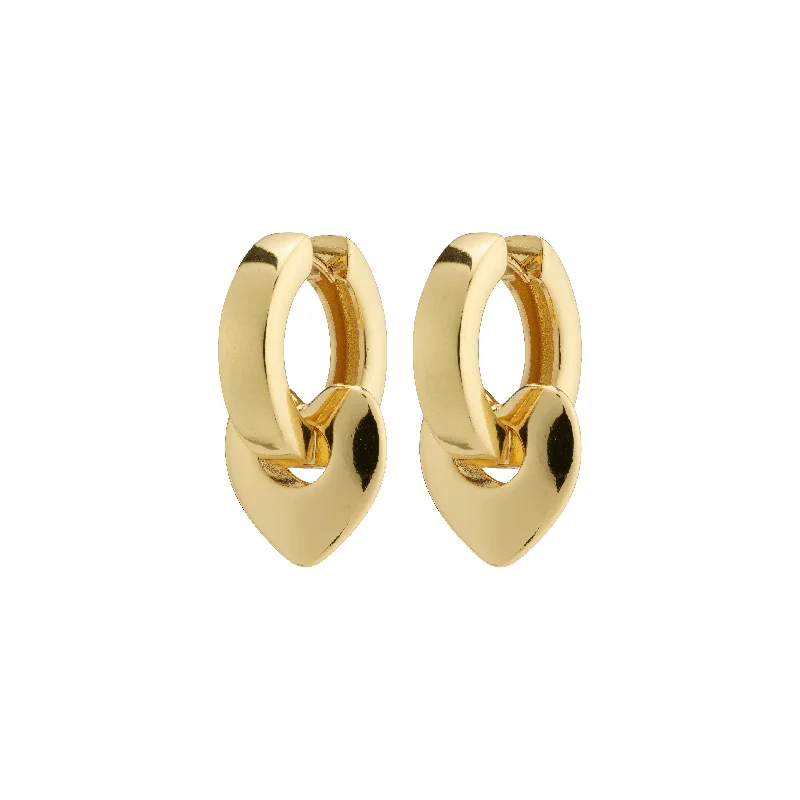 silver dangle earrings for women -IOKASTE chunky hoops gold-plated