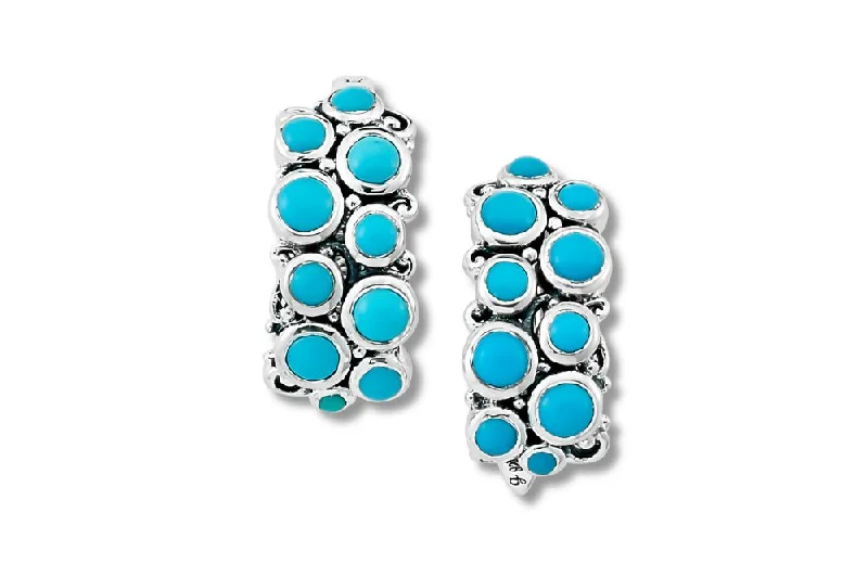 custom crystal earrings for women -Sari Earrings- Turquoise