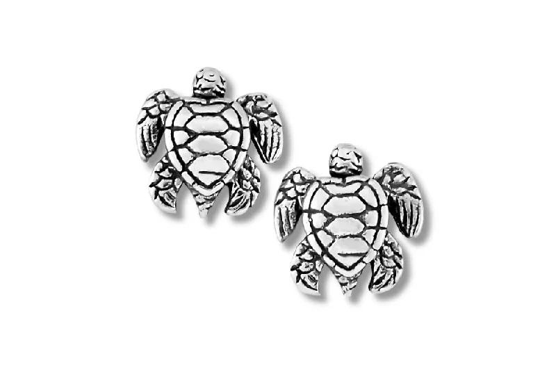 sparkling hoop earrings for women -Tangku Turtle Earrings