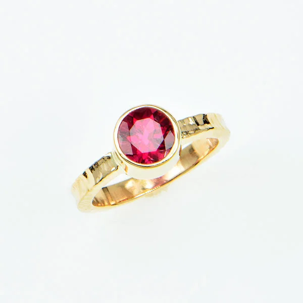 minimalist rings for women -Rubellite Tourmaline Ring