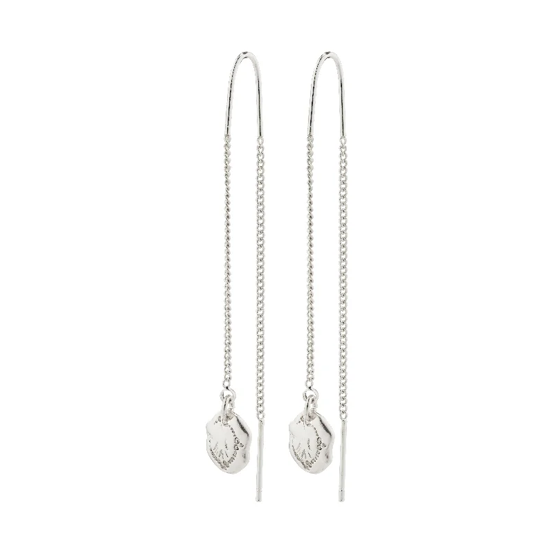 chic crystal earrings for women -JOLA long chain earrings silver-plated