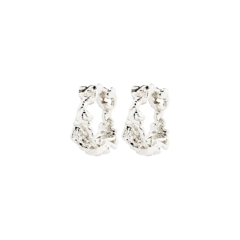 oversized hoop earrings for women -TRUST earrings silver-plated