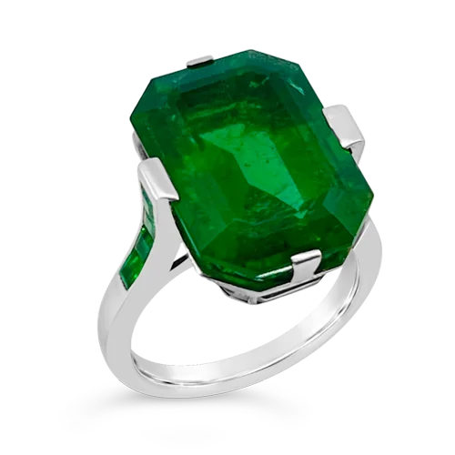 trendy wedding rings for women -Zambian Emerald Ring