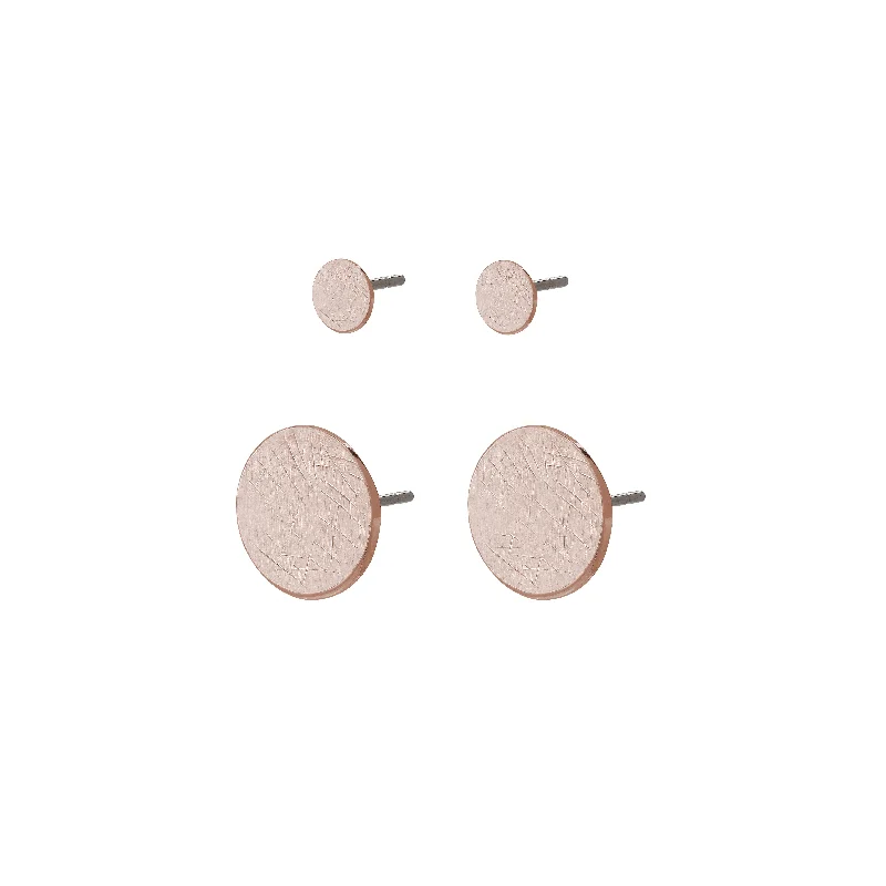 statement earrings for women -JACY earrings set rosegold-plated