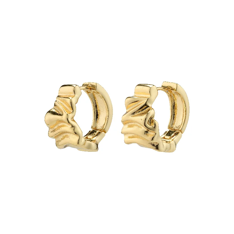 charm earrings for women -WILLPOWER huggie hoop earrings gold-plated