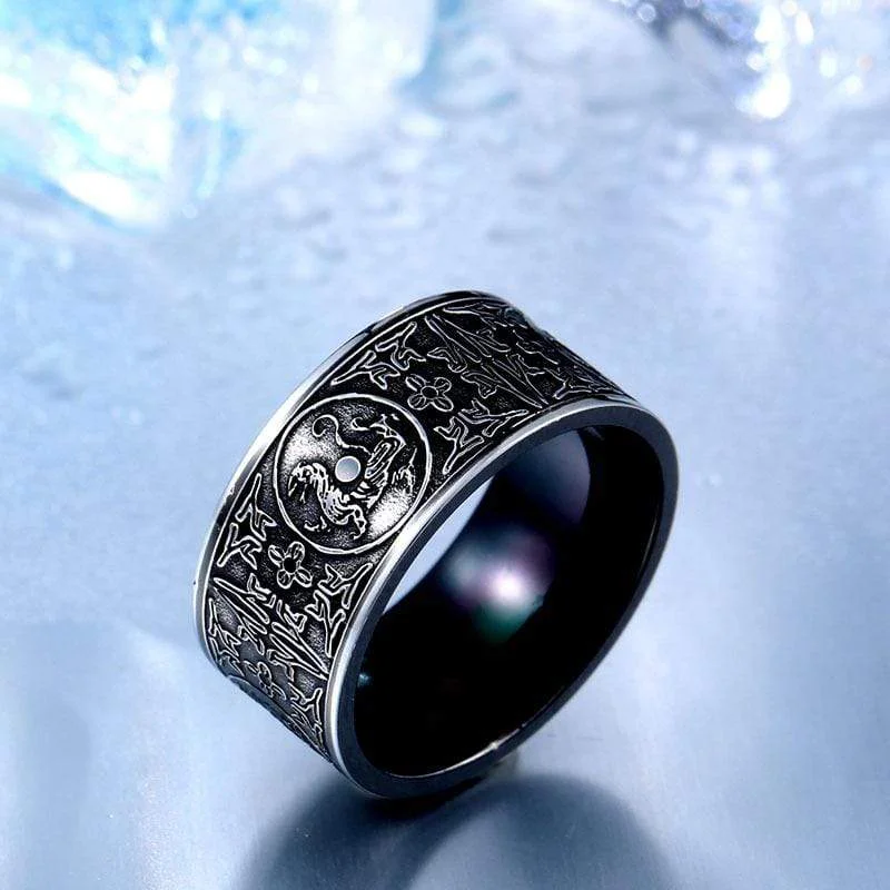 princess-cut engagement rings for women -Men's Punk Four God Beast Rings