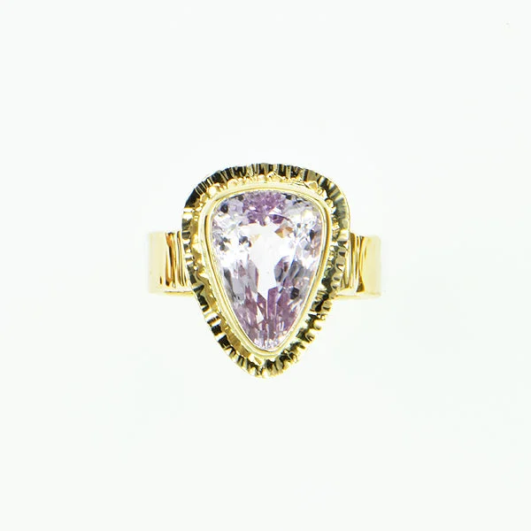 solitaire rings for women -Kunzite  Ring