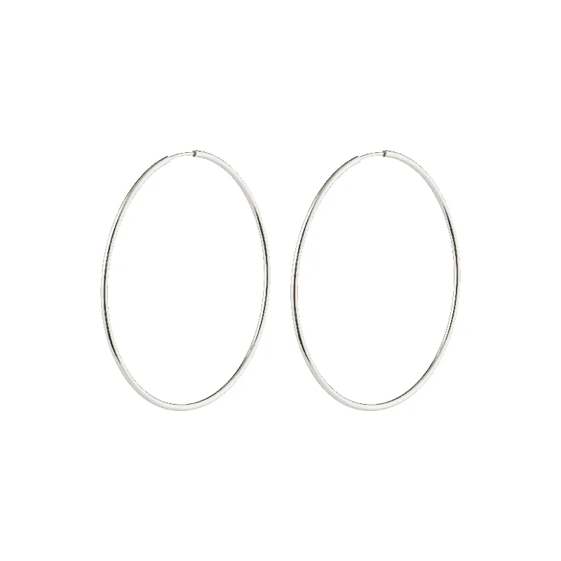 chic gold earrings for women -SANNE large hoop earrings silver-plated