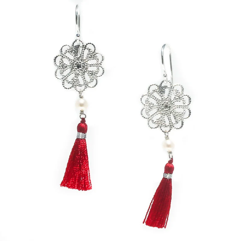 dazzling earrings for women -Tassel Earrings Sunset