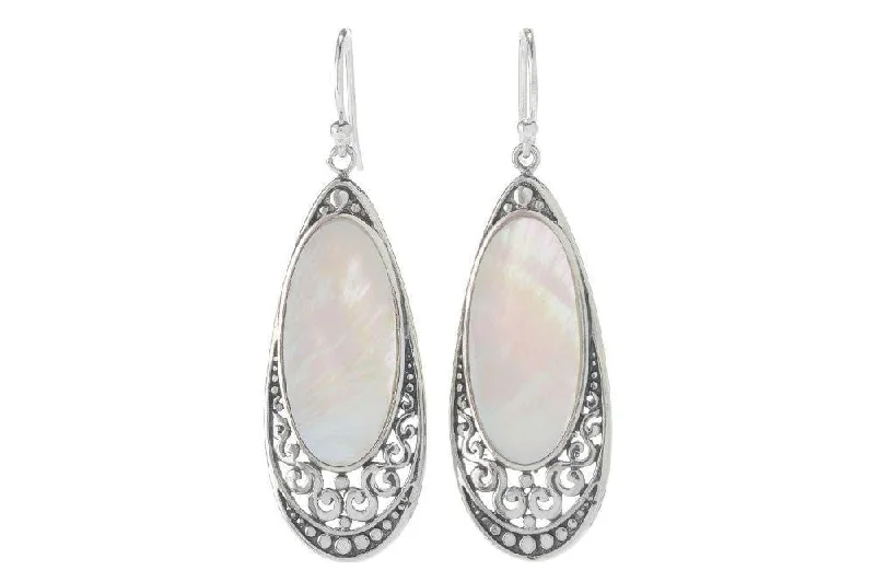 silver earrings for women -Serenity Earrings- Mother Of Pearl