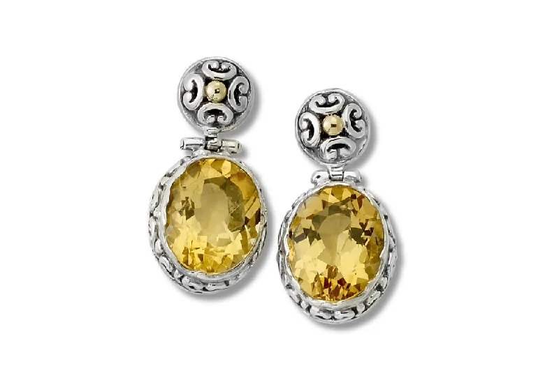 bridal earrings for women -Gagak Earrings- Citrine