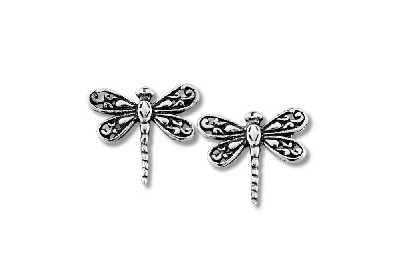 romantic pearl earrings for women -Tangku Dragonfly Earrings