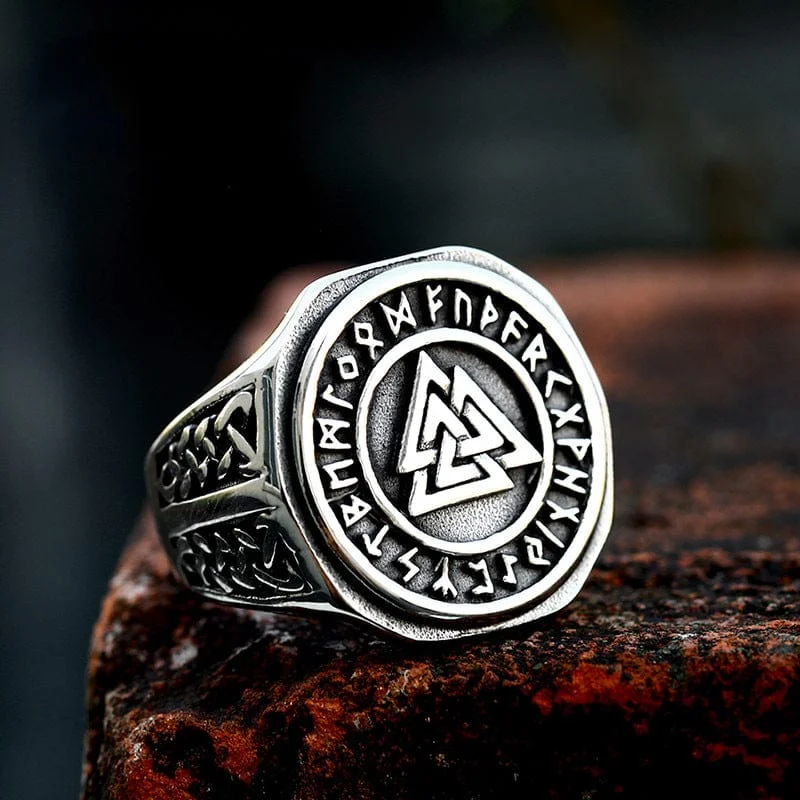 unique rings for women -Men's Punk Celtic Knot Ring