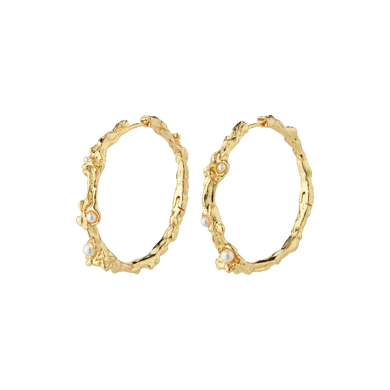 gemstone earrings for women -RAELYNN hoops gold-plated