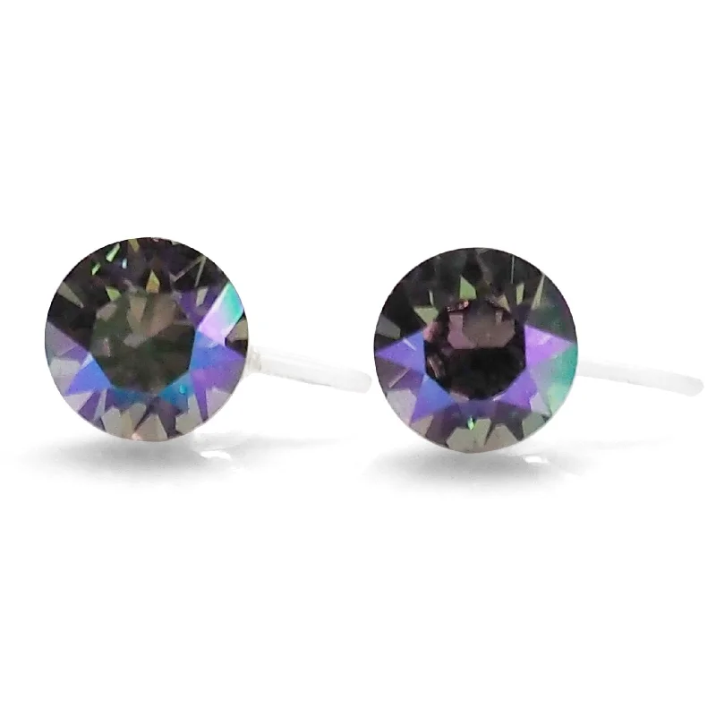 simple stud earrings for women -Crystal Paradise Sunshine Swarovski crystal invisible clip on stud earrings