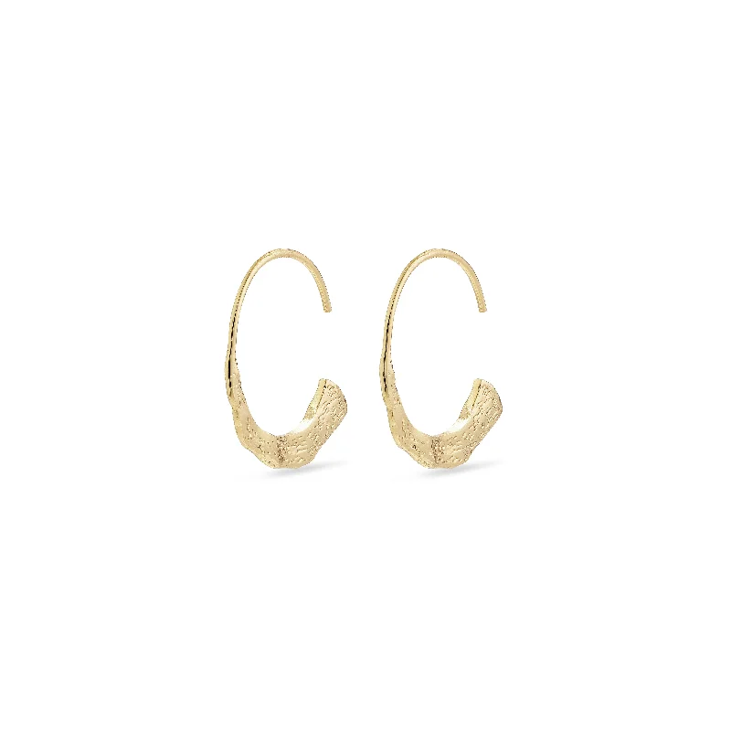 long drop earrings for women -VALKYRIA hoop earrings gold-plated