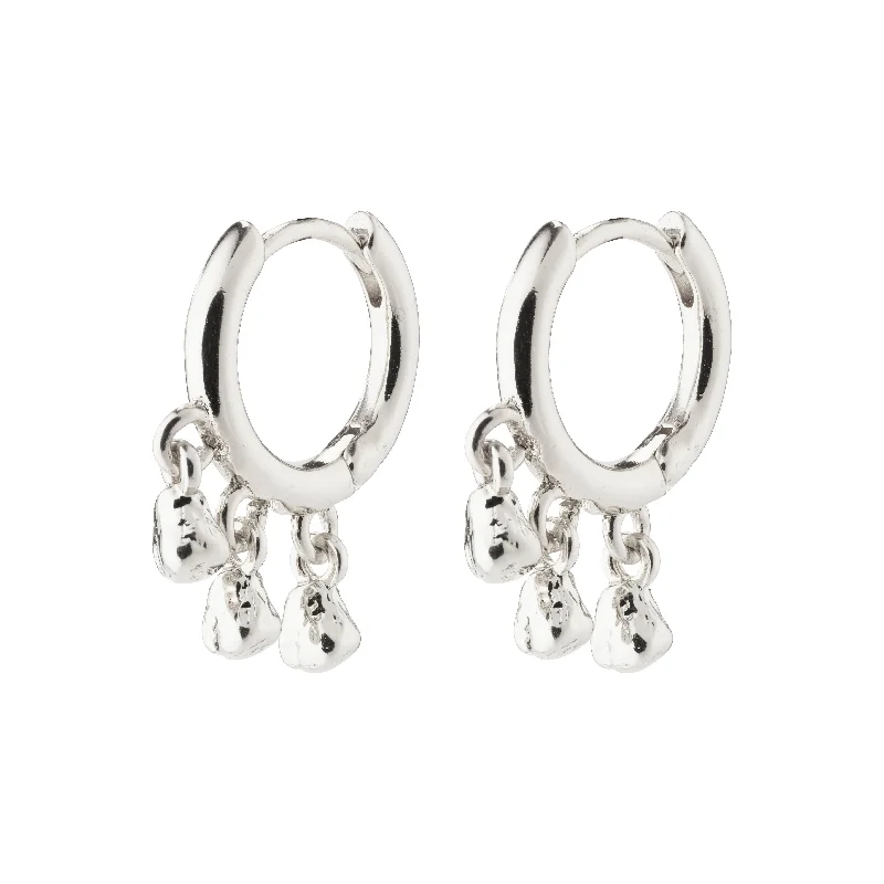 bohemian earrings for women -HALLIE hoop earrings silver-plated