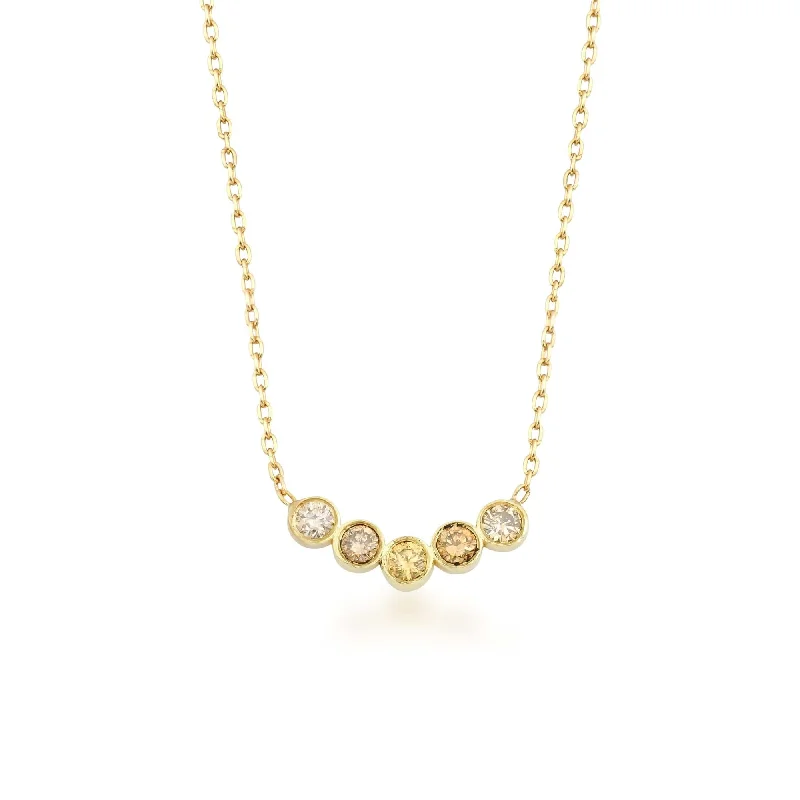 crystal necklaces for women -Sonia 18K Gold Necklace w. Diamonds