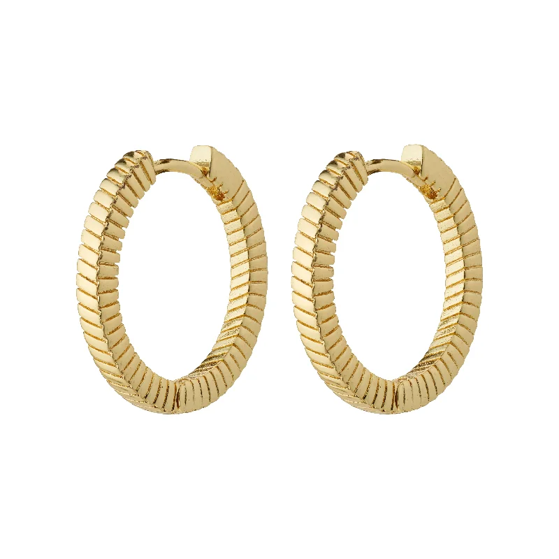 chic gold earrings for women -DOMINIQUE hoop earrings gold-plated