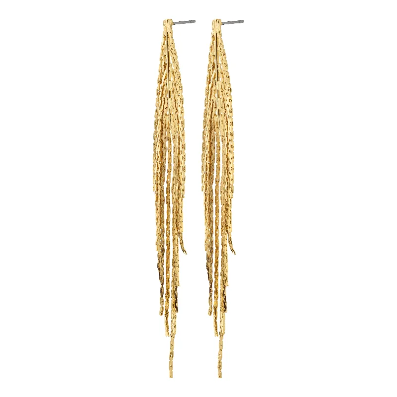 luxury earrings for women -CARMEN waterfall earrings gold-plated