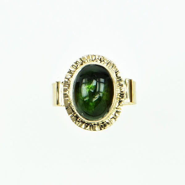 custom engagement rings for women -Green Tourmaline 5.60 ct. Ring