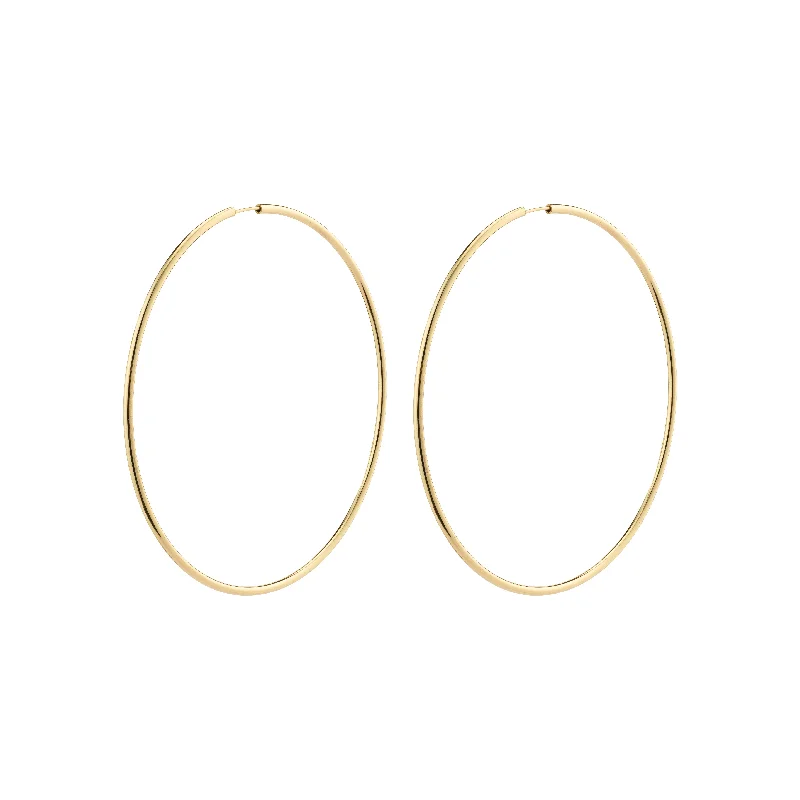 chic gemstone drop earrings -APRIL maxi hoop earrings gold-plated