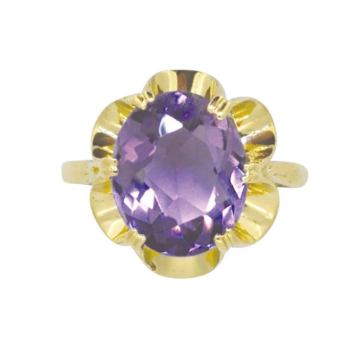 custom rings for women -Amethyst Ring