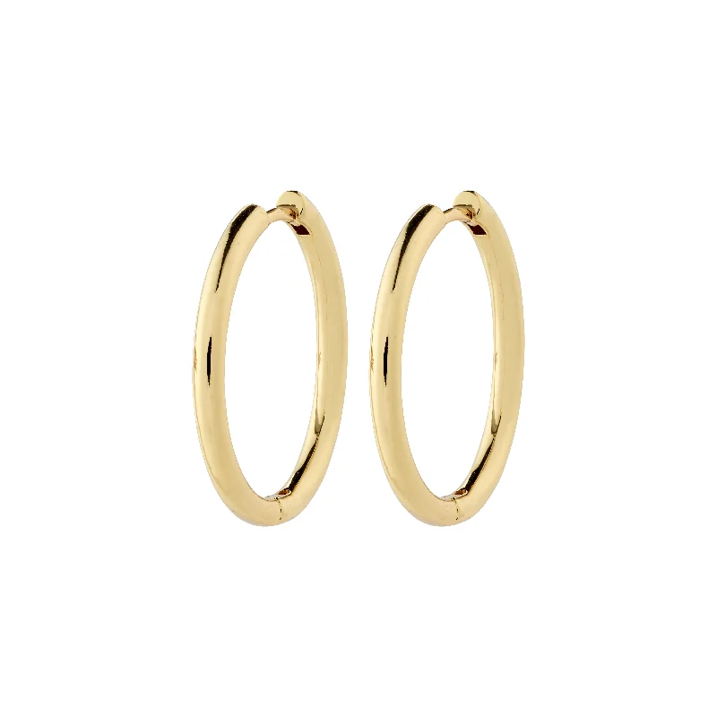 chic crystal earrings for women -CHARM large hoop earrings gold-plated