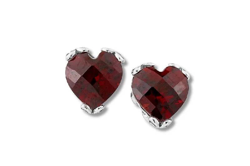 teardrop earrings for women -Glow Heart Earrings- Garnet