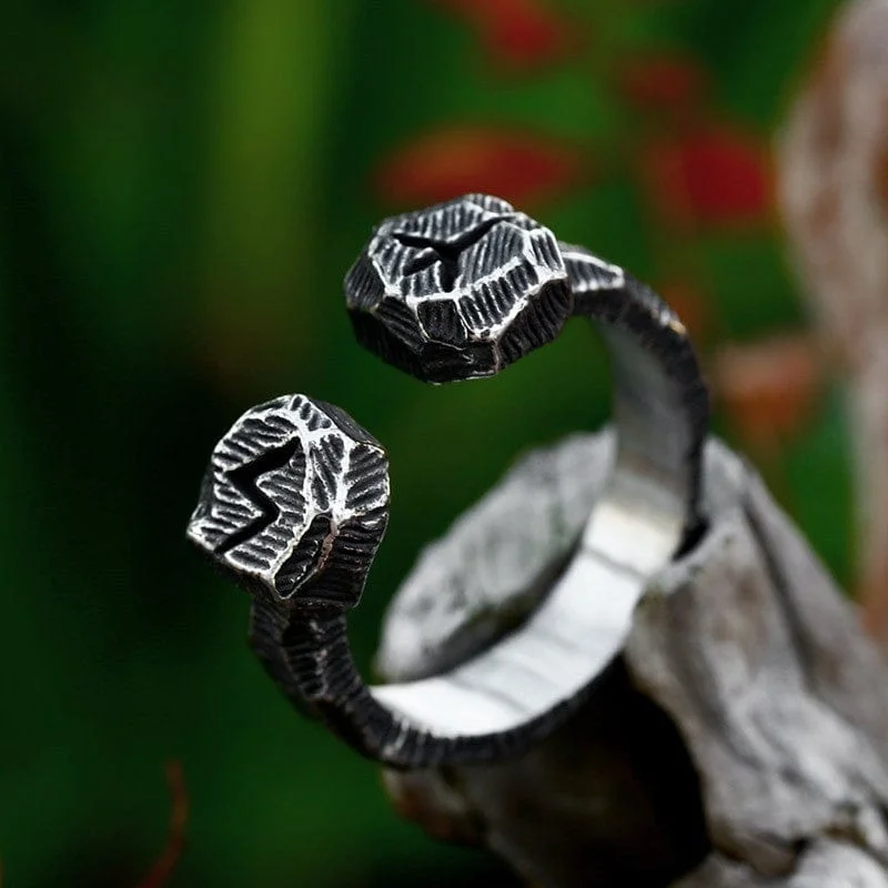 art deco rings for women -Men's Punk Vintage Open Ring