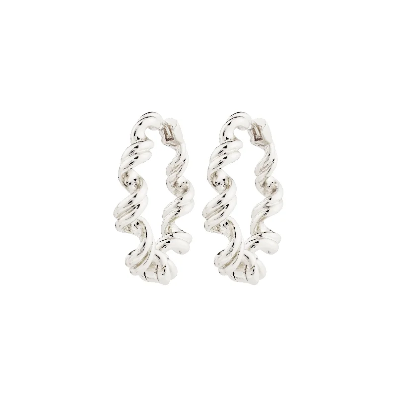 layered drop earrings for women -LARISA earrings silver-plated